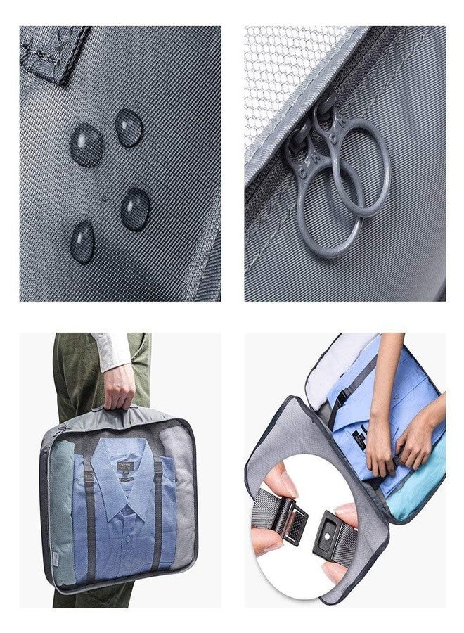 Zonoxo Travel Organizer for Women, Travel Pouch, Packing Cubes Travel Laundry Lightweight Organizer 7pcs Set .(Gray Color) - Image 4